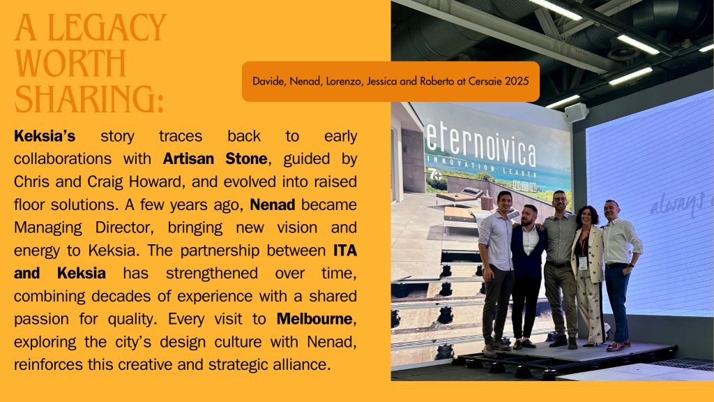 Davide, Nenad, Lorenzo, Jessica and Roberto at Cersaie 2025
